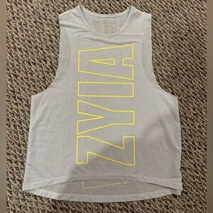 ZYIA Light Gray Tank with Yellow Accents